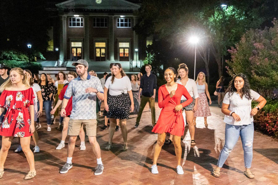 Students dancing salsa in 2019