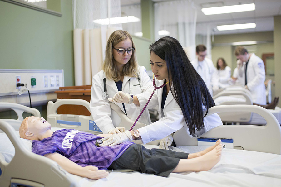 Nursing student in a class