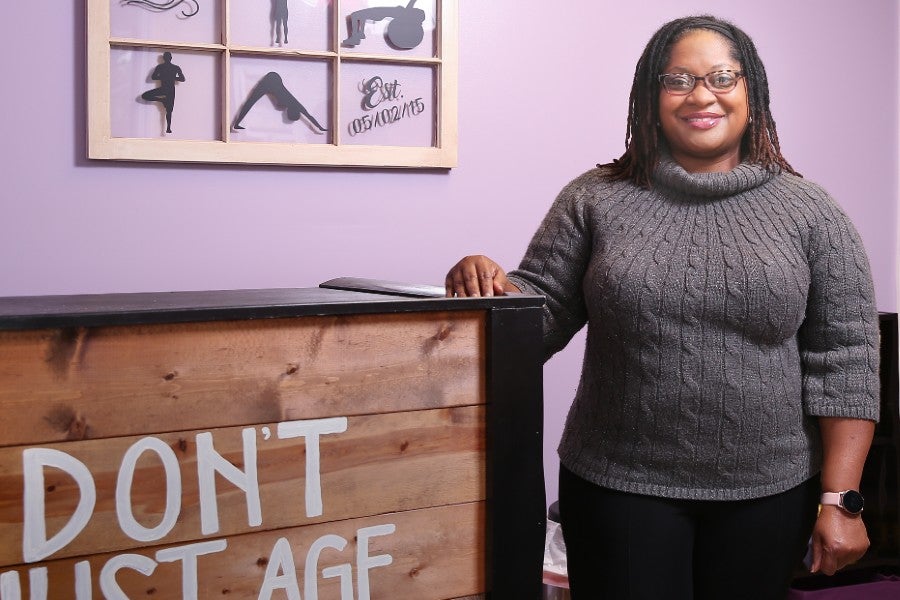 Tammie Brown at her fitness studio