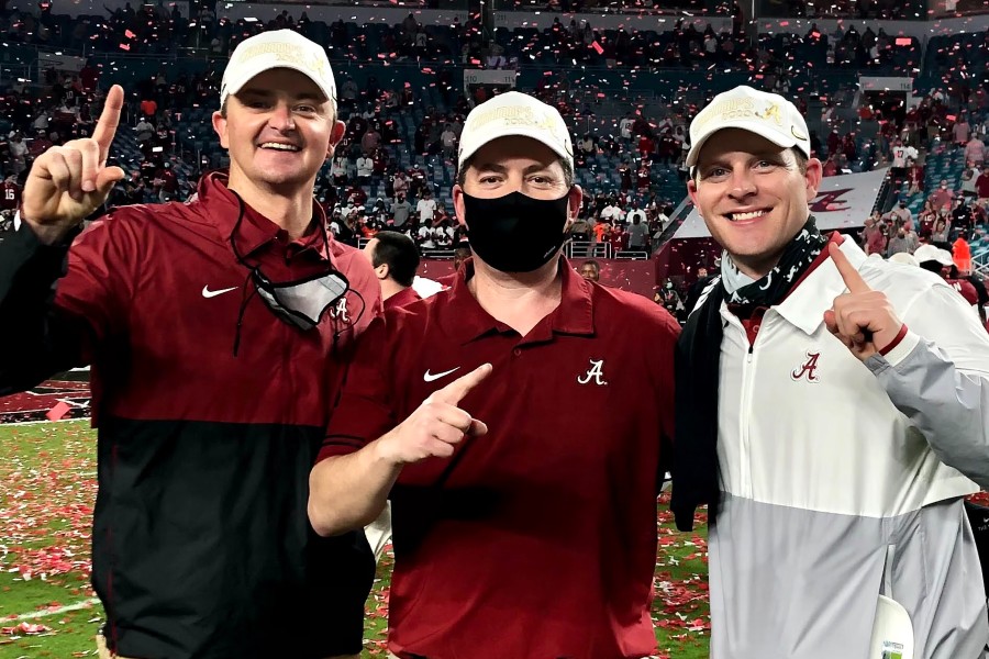 Zach Pharr at the 2021 College Football National Championship postgame celebration 