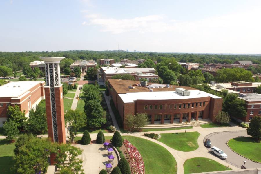 Lipscomb campus aerial shot