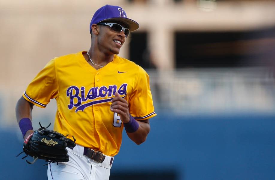 Michael Gigliotti in Bison baseball uniform