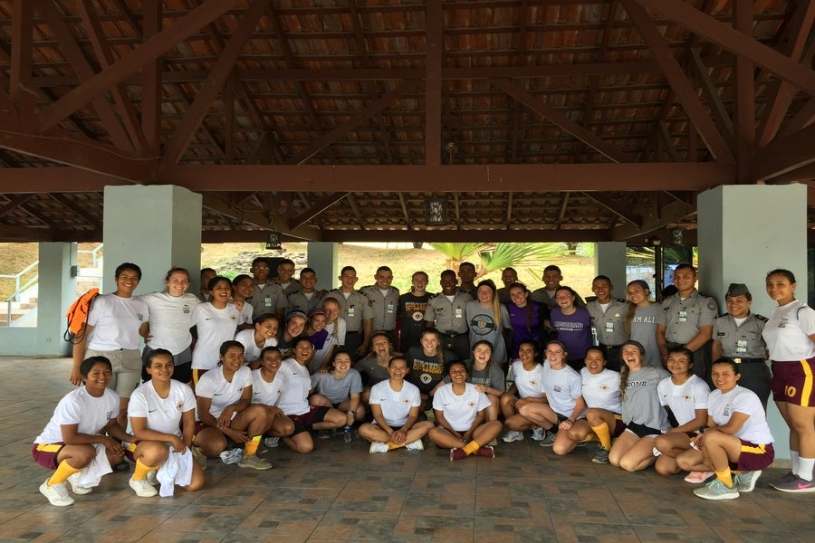 Lipscomb women's soccer team in El Salvador.
