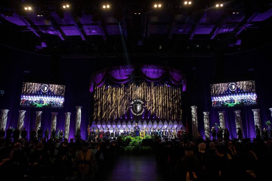 Stage set up for inauguration