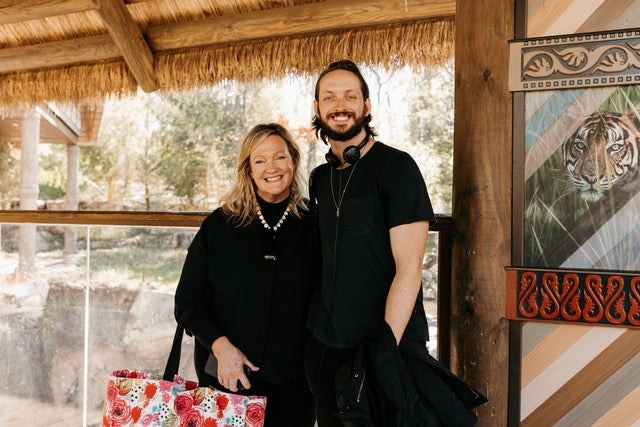 Karen Kingsbury and Tyler Russell at the filming of “Someone Like You”