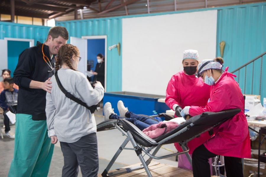 BajaMed team members tend to a patient