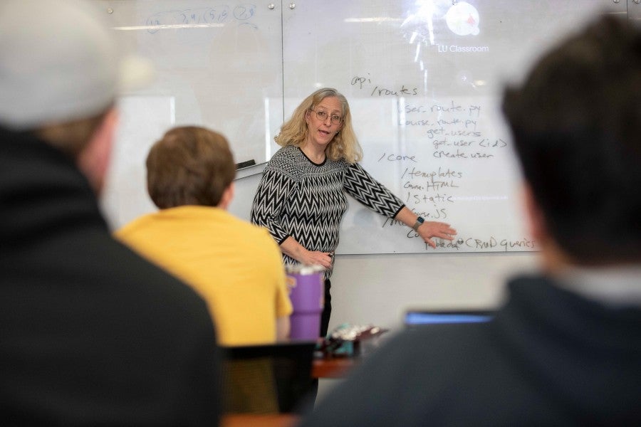 Susan Hammond teaching the Lunatic Labs class