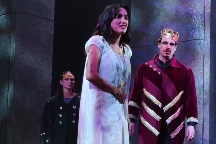 Hernandez Morales portraying Hero in "Much Ado About Nothing."