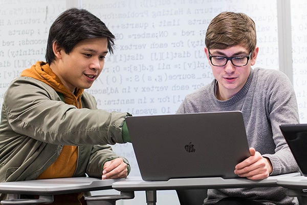 students studying together