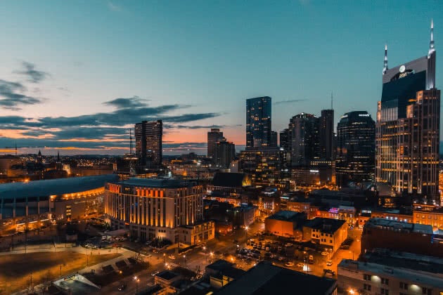 Nashville skyline at night