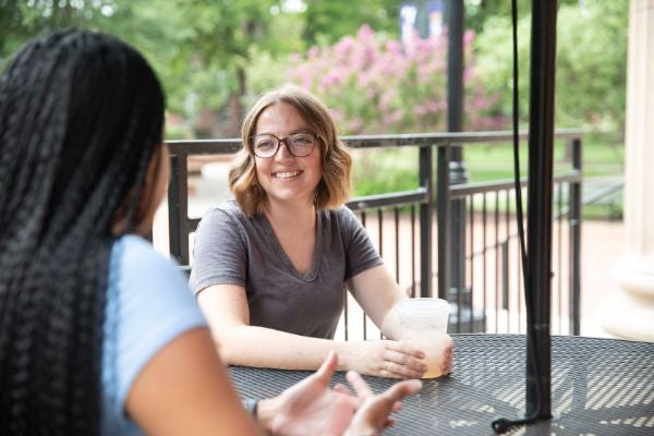student smiling