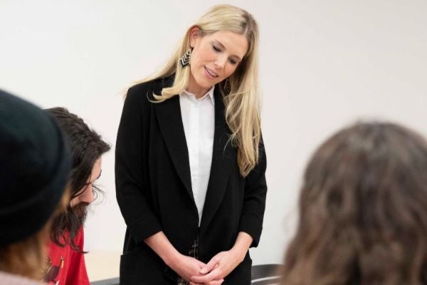 teacher with students