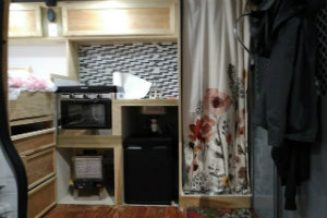 kitchen of van