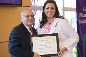 Lee Stowers at her dietetics pinning ceremony