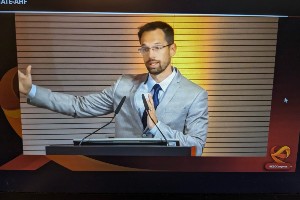Dr. Cox at the ESC Congress press conference