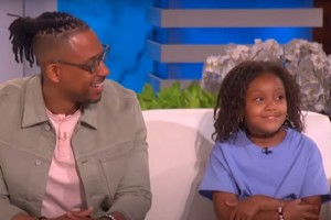 Courtney Hale and his daughter Ever on the Ellen Show