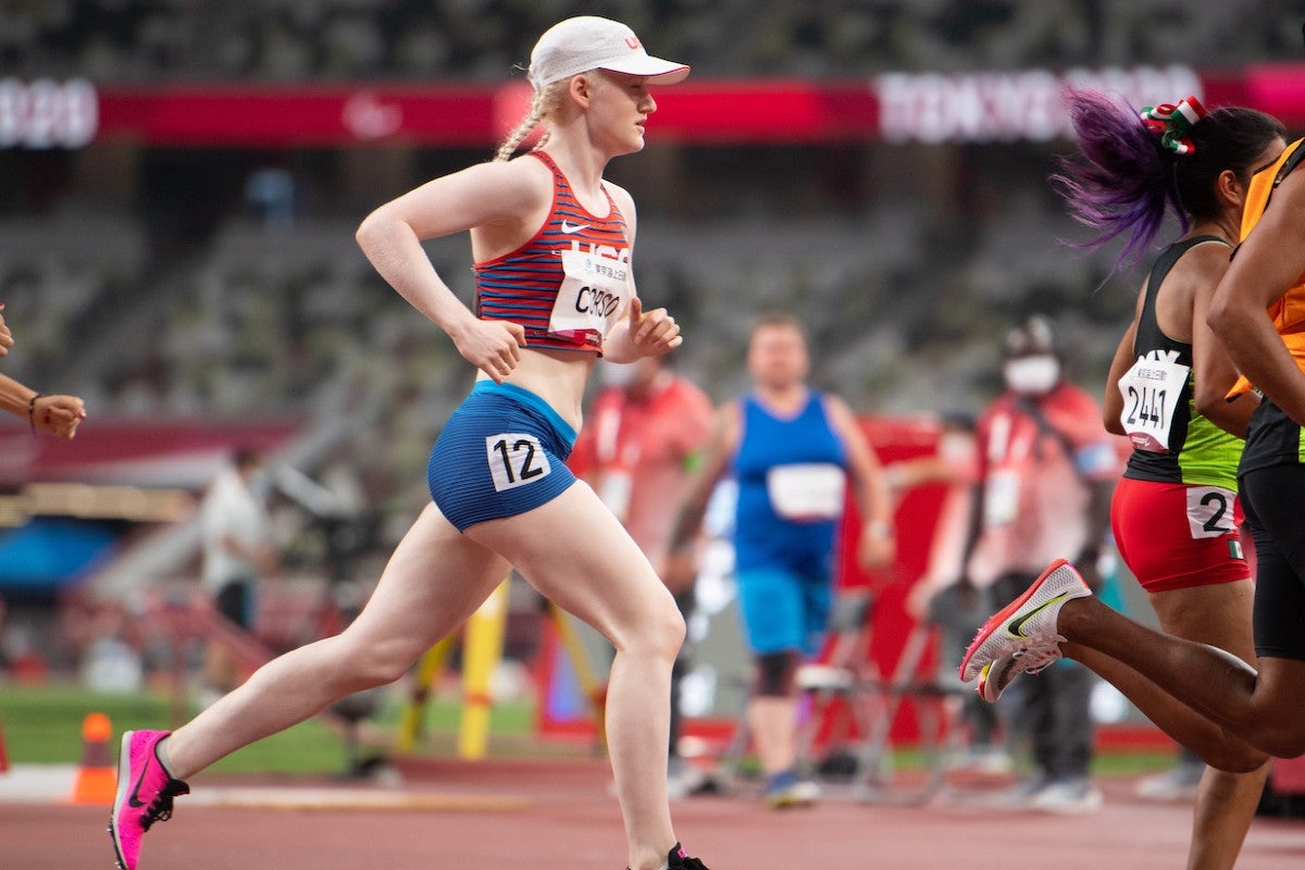 Liza Corso during paralympic race