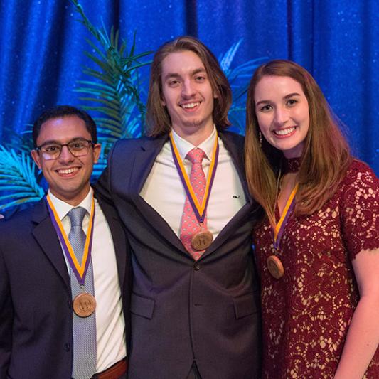 The three 2018 Ward Scholars are pictured here.