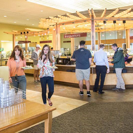 Students in the Bison Café