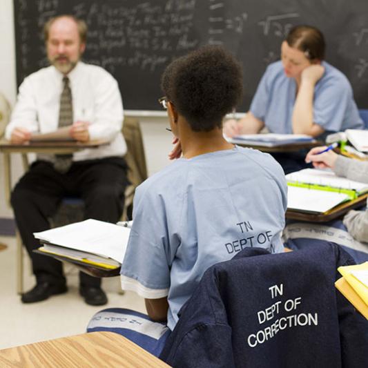 Students learning from the Tennessee Prison for Women