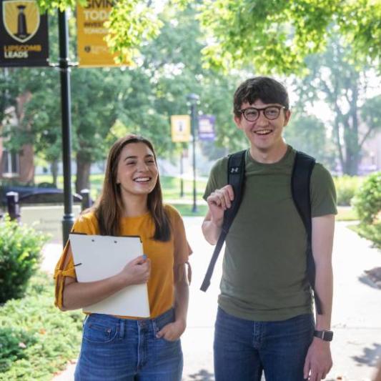 Admitted students on campus