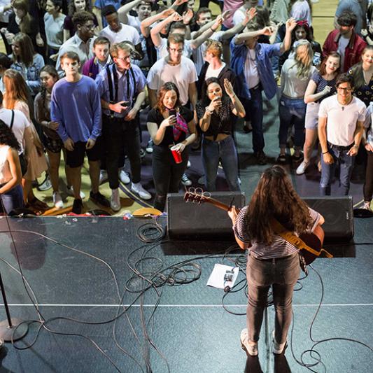 A concert takes place on Lipscomb's campus