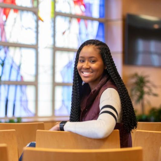 Alexis in the chapel