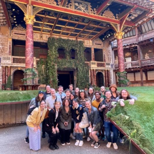 Students at Globe Theatre