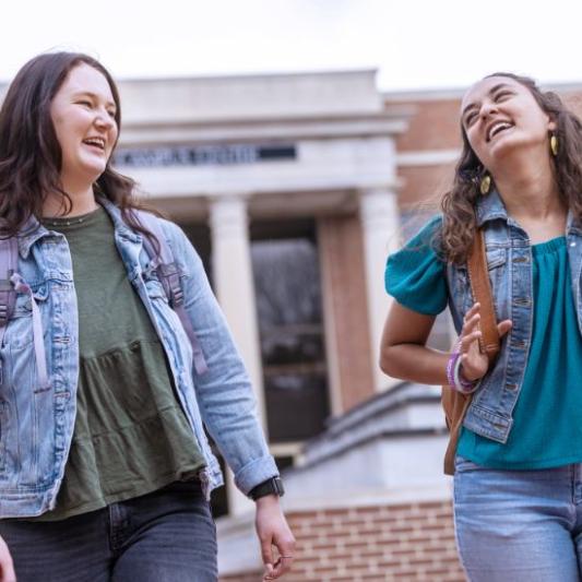 students walking