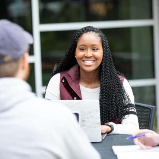 Students work together in the Academic Success Center