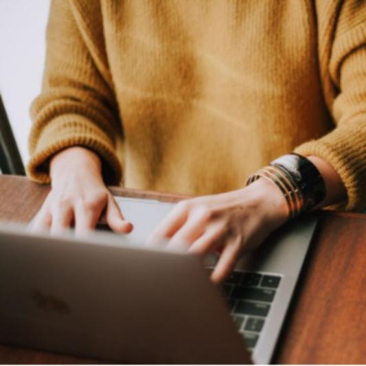 student on the computer