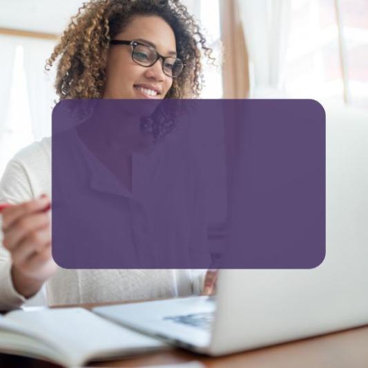 student on computer