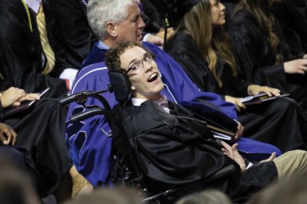 Seth Walker at his graduation ceremony