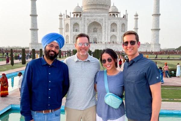 Dr. Scott Guthrie with global health team at the Taj Mahal